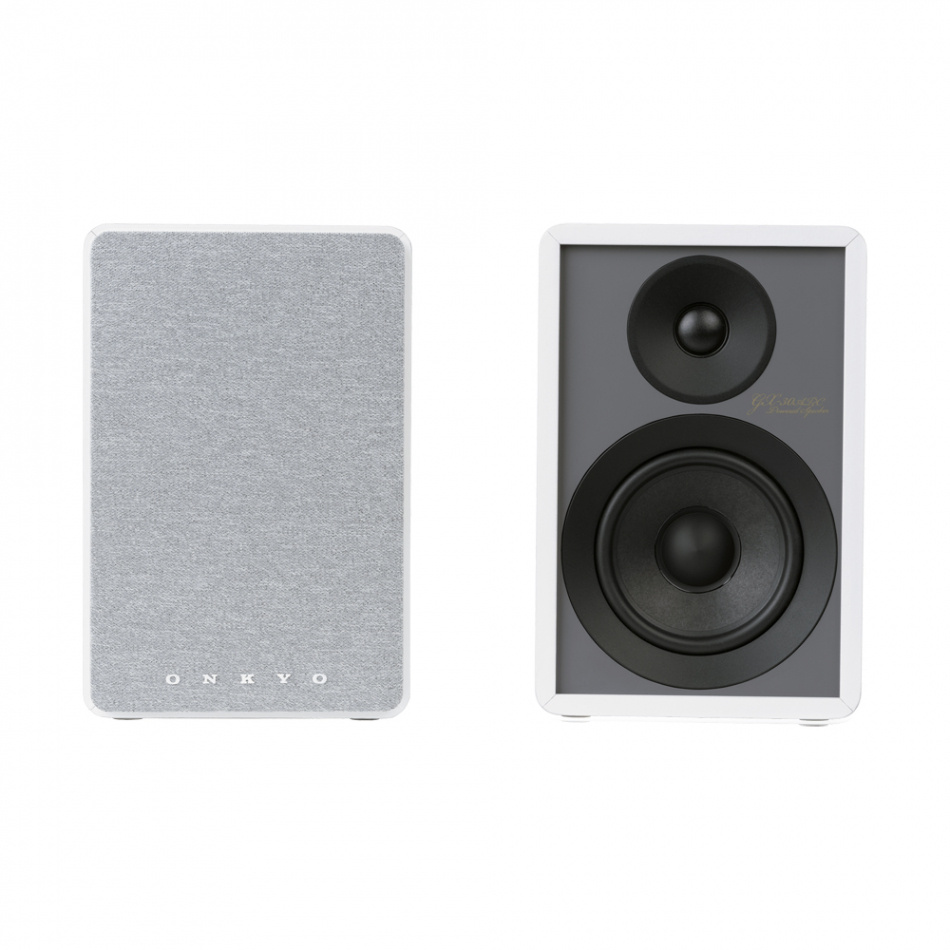 Onkyo GX-30ARC aktiva stereohögtalare med HDMI ARC, vitt par