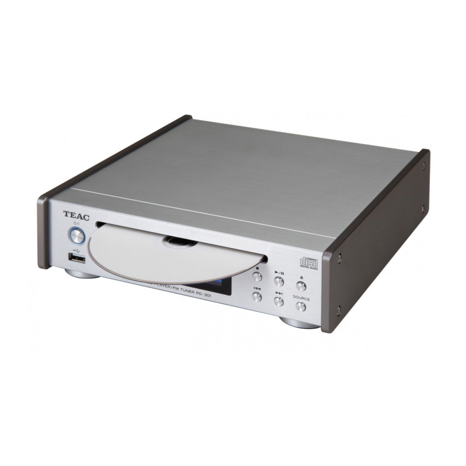 Teac PD-301DAB-X kompakt CD-spelare med radio, silver