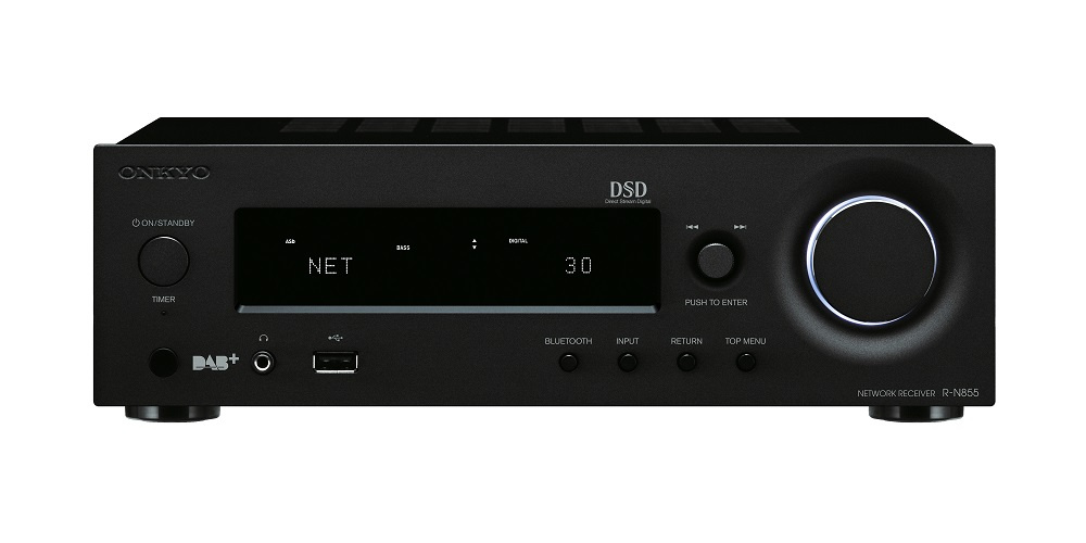 Onkyo R-N855 nätverksreceiver, svart