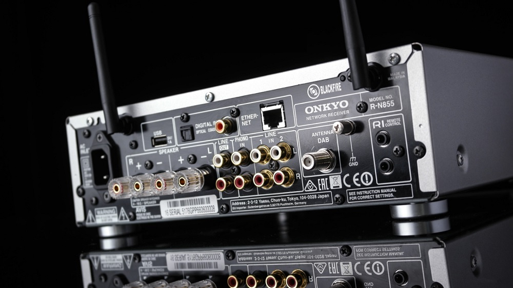 Onkyo R-N855 nätverksreceiver, silver