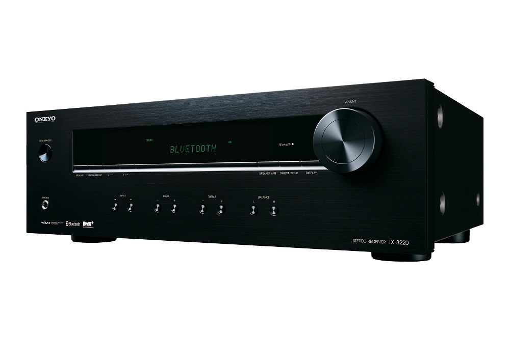 Onkyo TX-8220 stereoförstärkare med DAC & RIAA-steg, svart