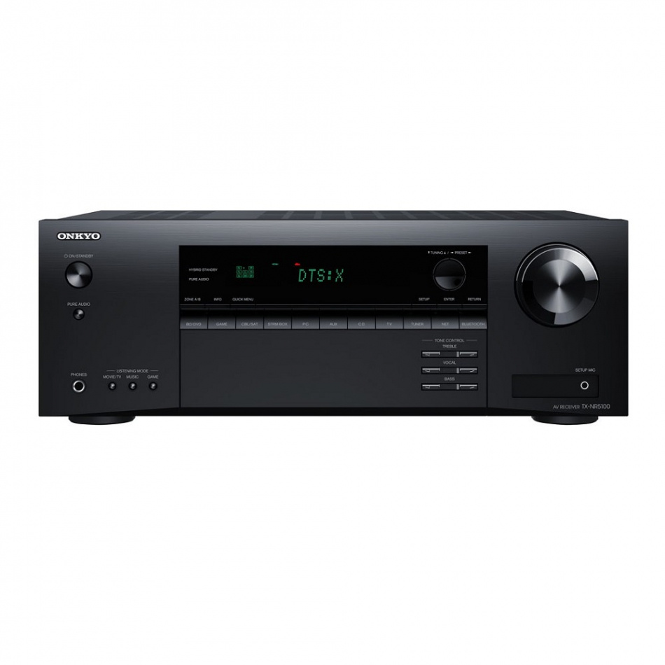 Onkyo TX-NR5100 hemmabioförstärkare med Dolby Atmos & IMAX Enhanced, svart