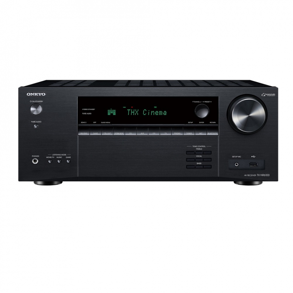 Onkyo TX-NR6100 hemmabioförstärkare med THX Select & Dolby Atmos, svart