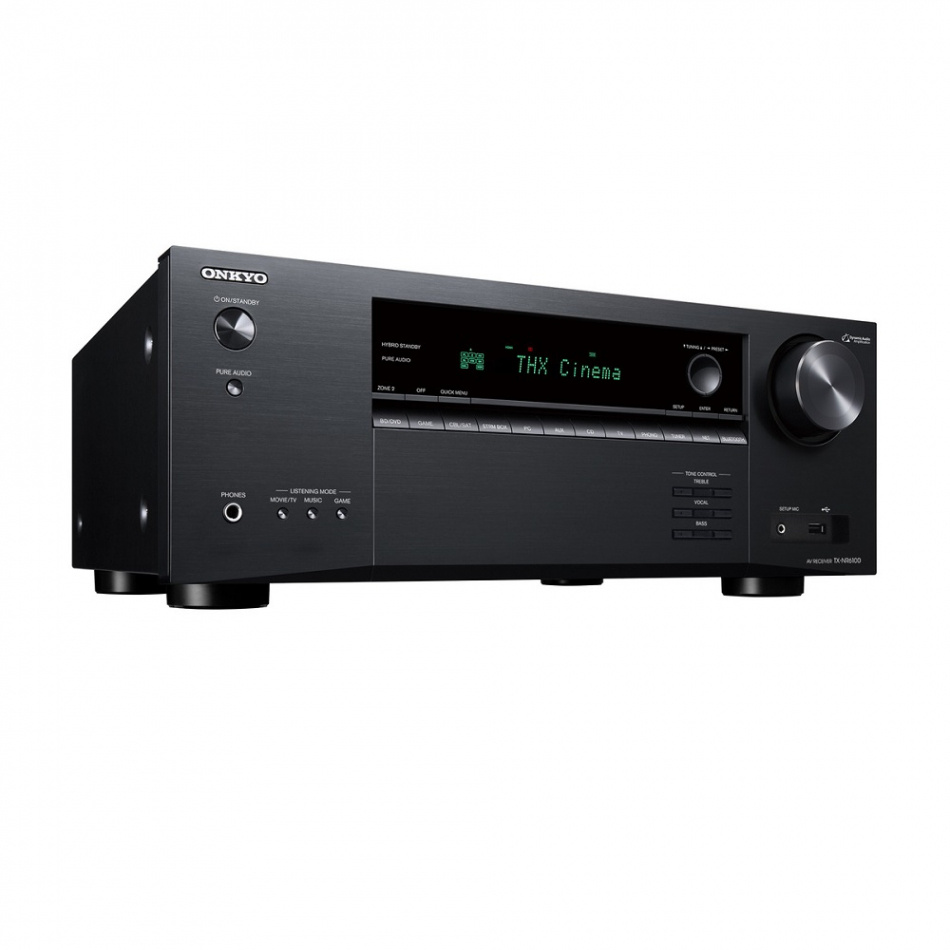 Onkyo TX-NR6100 hemmabioförstärkare med THX Select & Dolby Atmos, svart