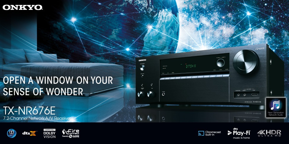 Onkyo TX-NR676E bioförstärkare, svart