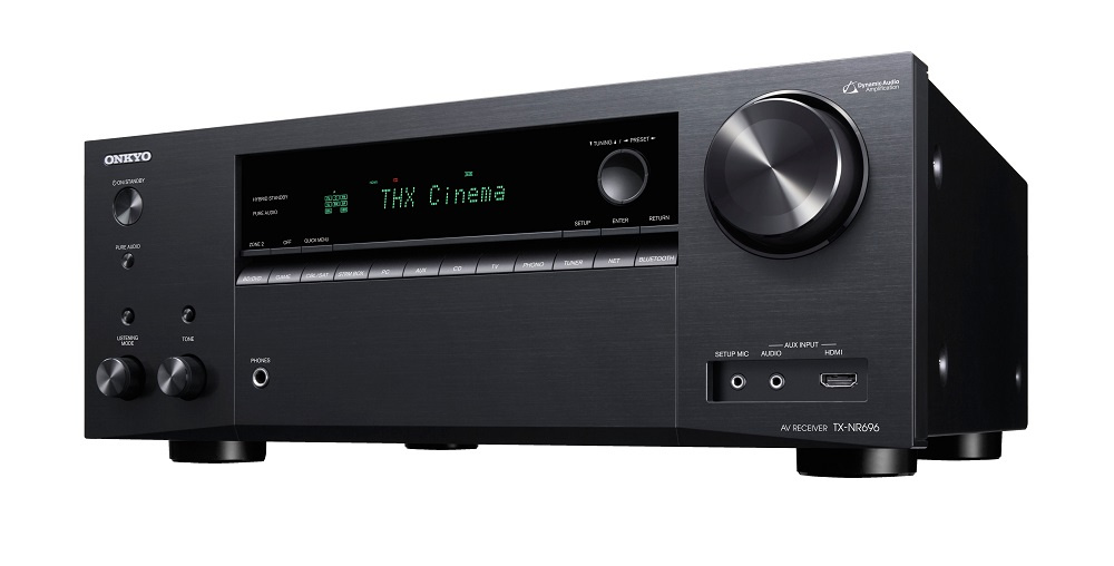 Onkyo TX-NR696 hemmabioförstärkare med Dolby Atmos & AirPlay 2, svart
