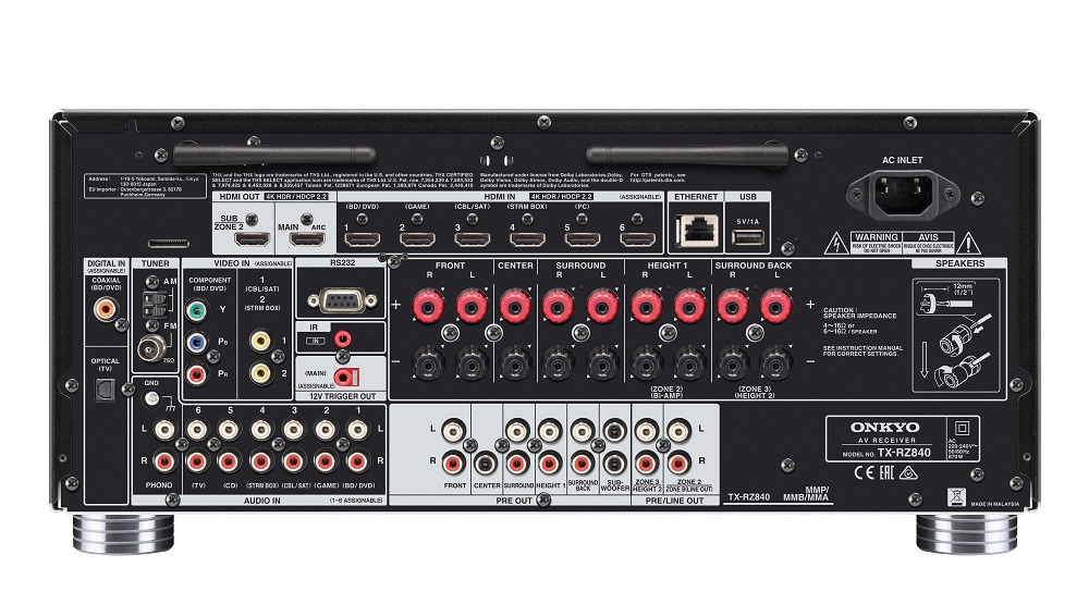 Onkyo TX-RZ840 hembioförstärkare, silver