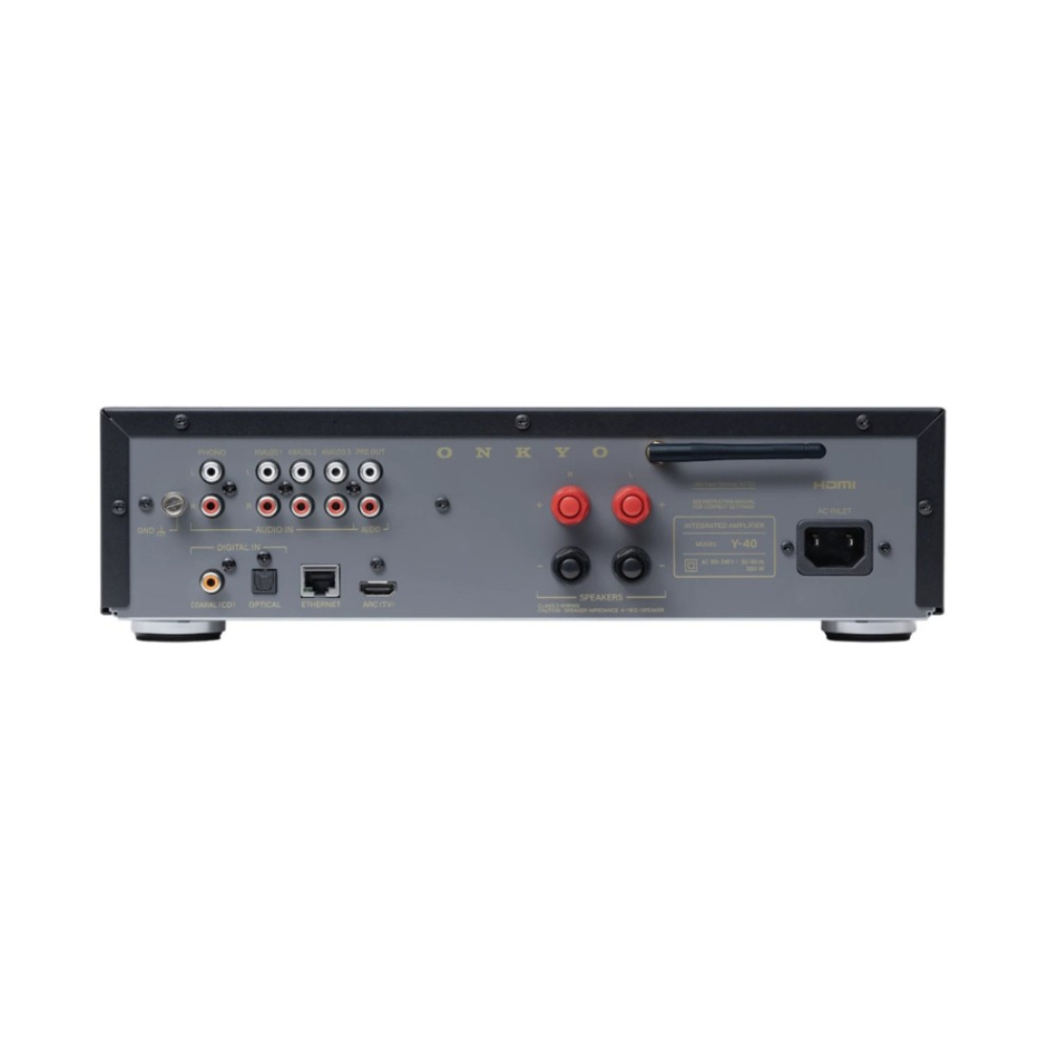 Onkyo Muse Y-40 streamingförstärkare med HDMI & Phono, svart