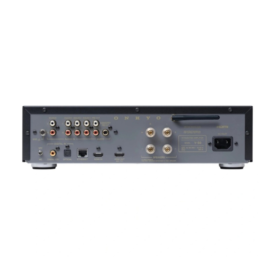 Onkyo Muse Y-50 streamingförstärkare med HDMI & Phono, svart