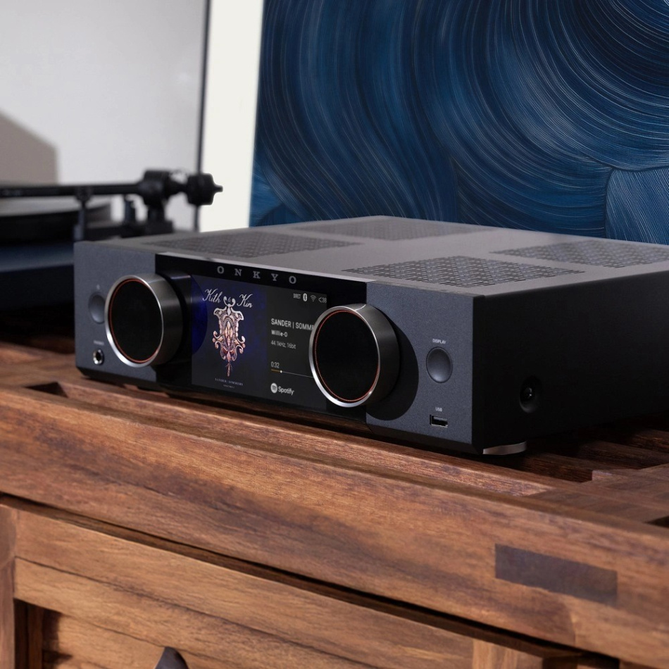 Onkyo Muse Y-50 streamingförstärkare med HDMI & Phono, svart