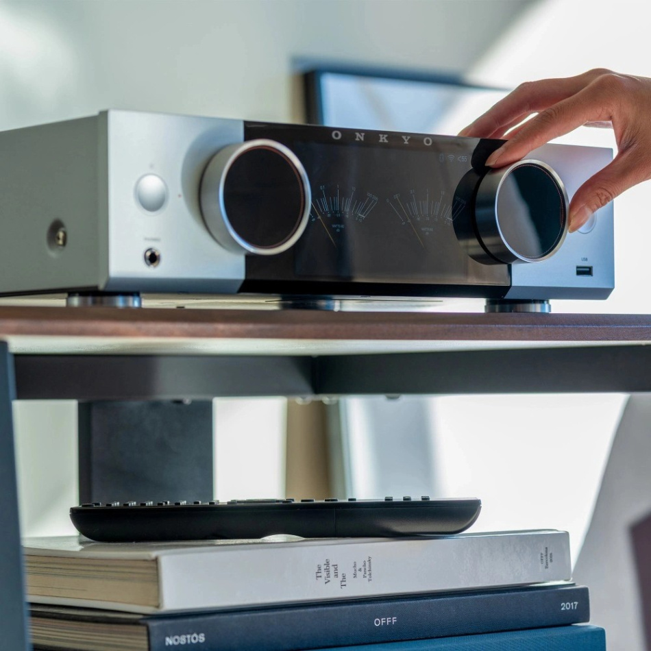 Onkyo Muse Y-50 streamingförstärkare med HDMI & Phono, silver