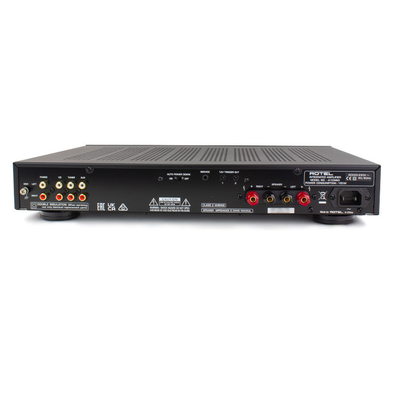 Rotel A10 MKII stereoförstärkare med RIAA-steg, svart