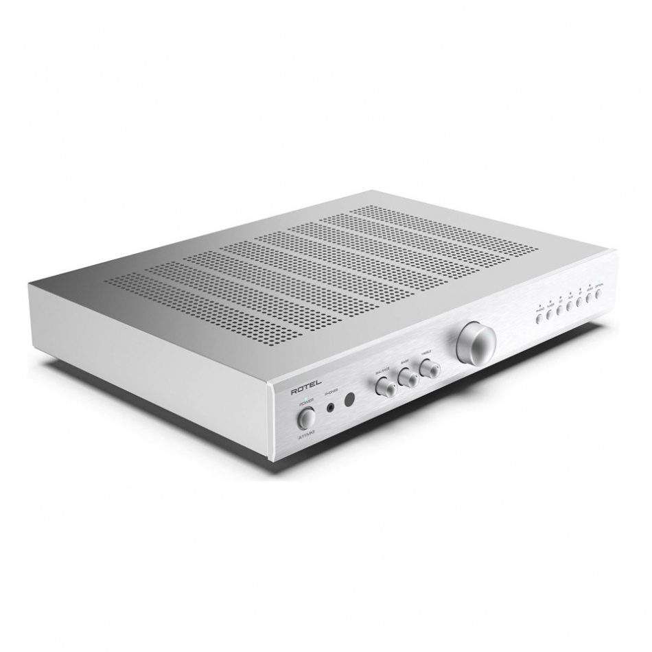 Rotel A11 MKII stereoförstärkare med DAC, RIAA-steg & Bluetooth, silver