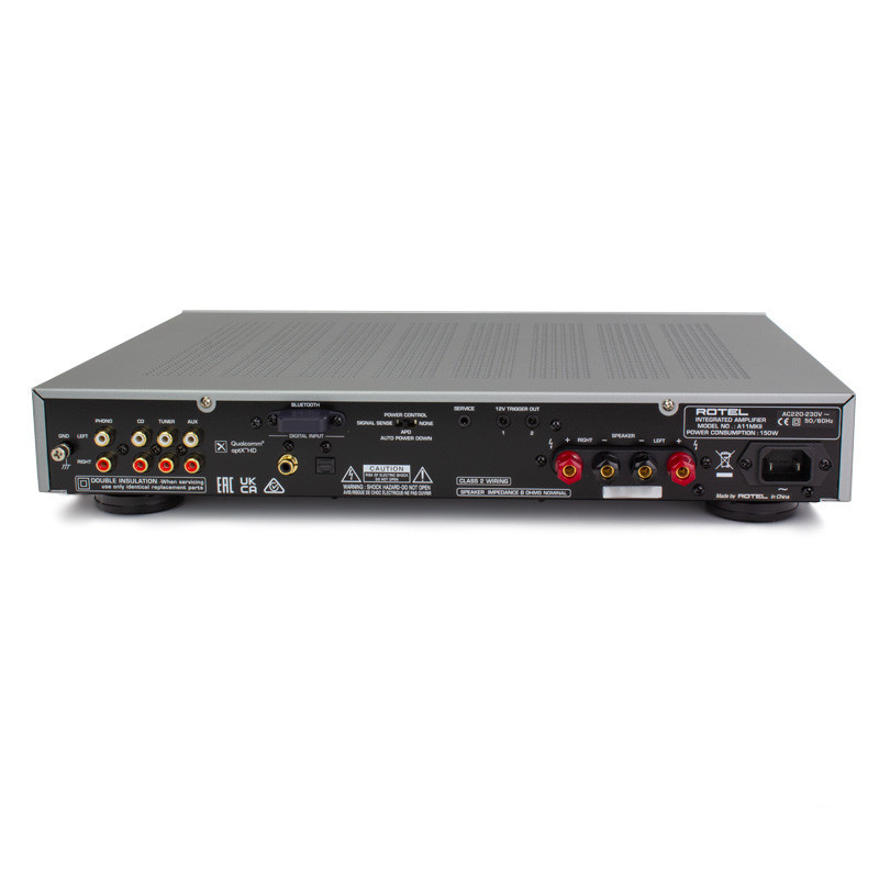 Rotel A11 MKII stereoförstärkare med DAC, RIAA-steg & Bluetooth, silver