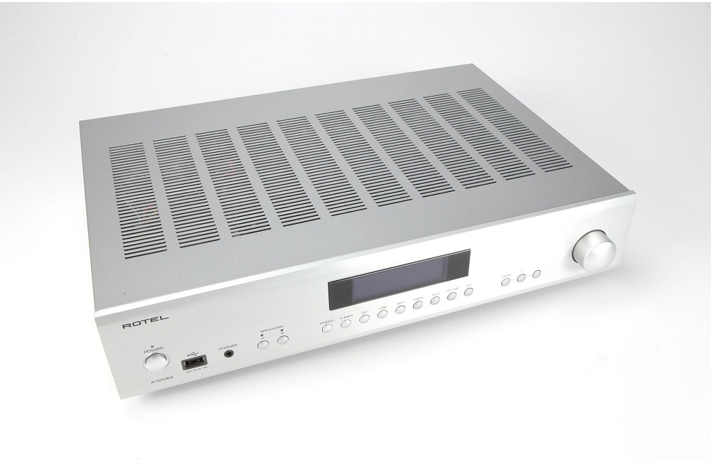 Rotel A12 MKII stereoförstärkare med DAC, RIAA-steg & Roon Ready, silver