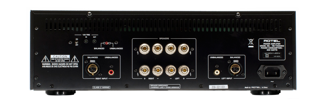 Rotel RB1552 mkII stereoslutsteg med XLR, silver