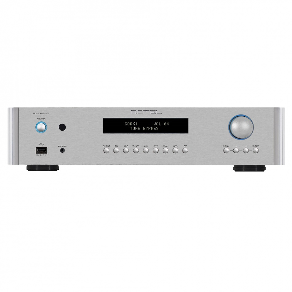 Rotel RC1572 MKII stereoförsteg med DAC, RIAA-steg & MQA-stöd, silver