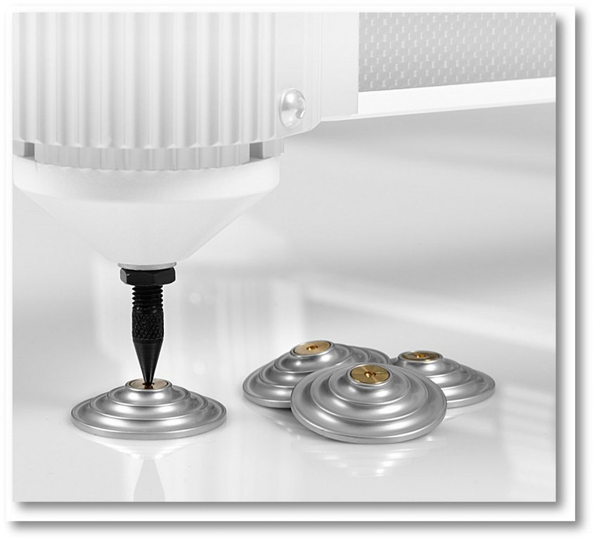 Solid Tech Floor Protectors, 4-pack silver