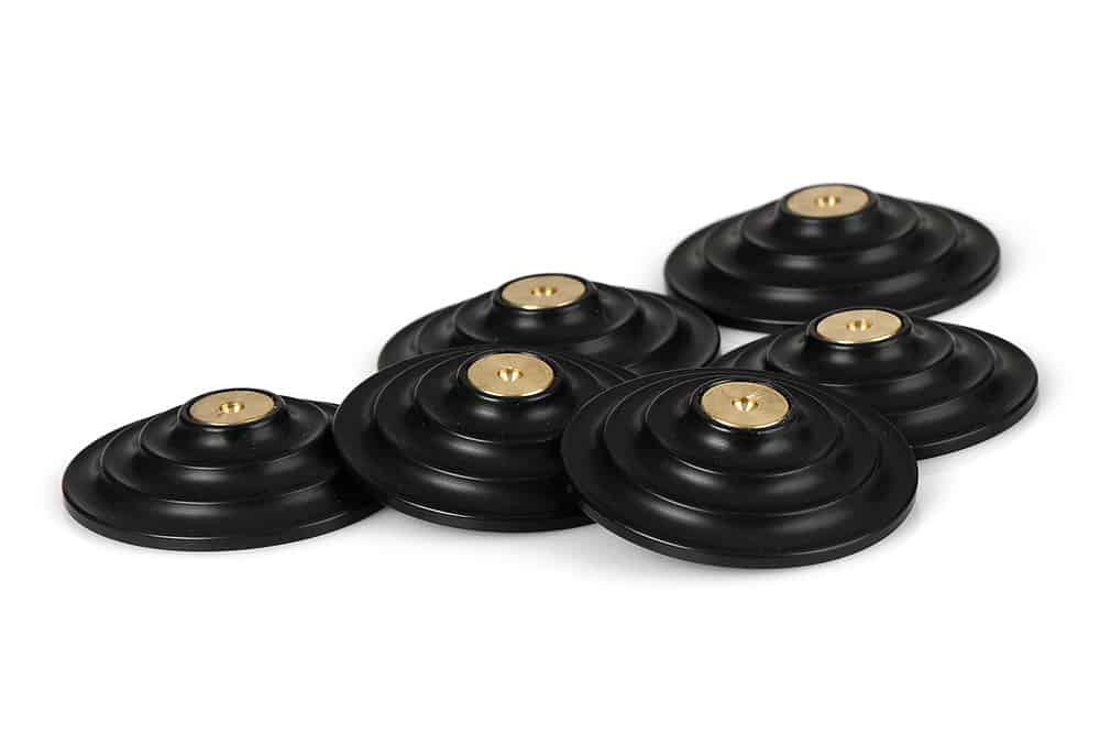 Solid Tech Floor Protectors, 6-pack svart