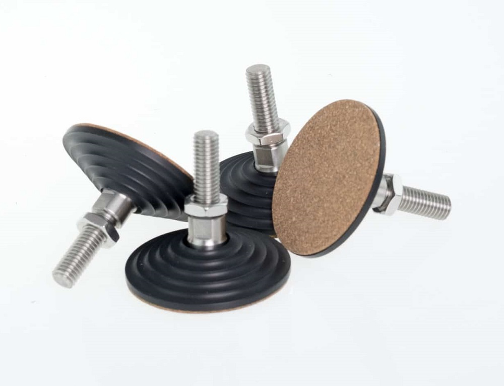 Solid Tech Fixed Floor Protectors M8 svart, 4-pack