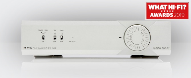 Musical Fidelity MX-VYNL RIAA-steg med XLR för vinylspelare, silver
