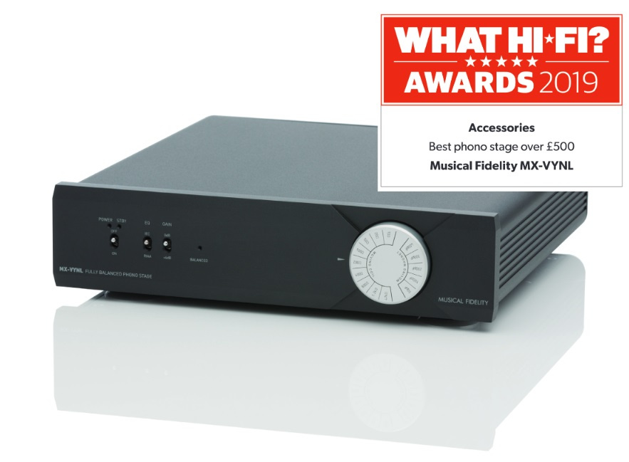 Musical Fidelity MX-VYNL RIAA-steg med XLR för vinylspelare, svart
