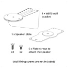 Q Acoustics Q WB75 väggfäste svart, styck Q Acoustics Q WB75 väggfäste svart, styck
