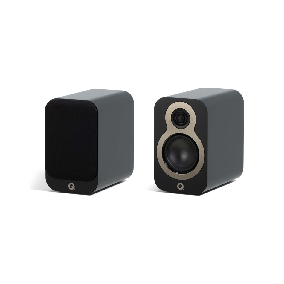 Q Acoustics 3010c stativhögtalare, mattsvart par