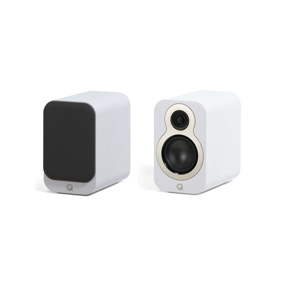 Q Acoustics 3010c stativhögtalare, mattvitt par