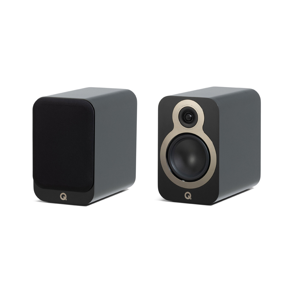 Q Acoustics 3020c stativhögtalare, mattsvart par