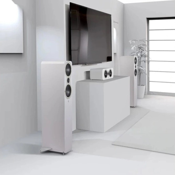 Q Acoustics 3040c golvhögtalare, vitt par