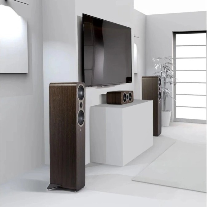 Q Acoustics 3040c golvhögtalare, valnöt par