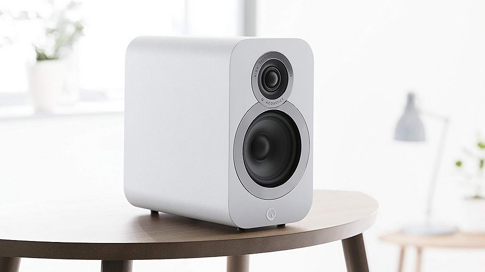 Q Acoustics 3010i stativhögtalare, vitt par