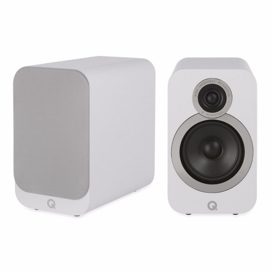 Q Acoustics 3020i stativhögtalare, vitt par
