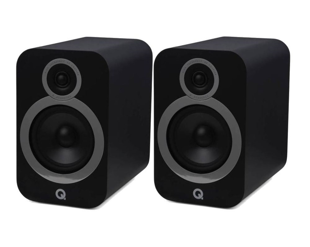 Q Acoustics 3030i stativhögtalare, svart par