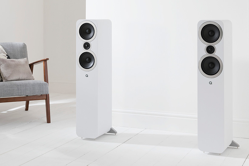 Q Acoustics 3050i golvhögtalare, vitt par