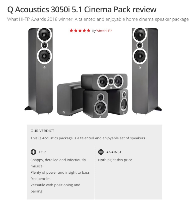 Q Acoustics 3060S aktiv subwoofer, svart