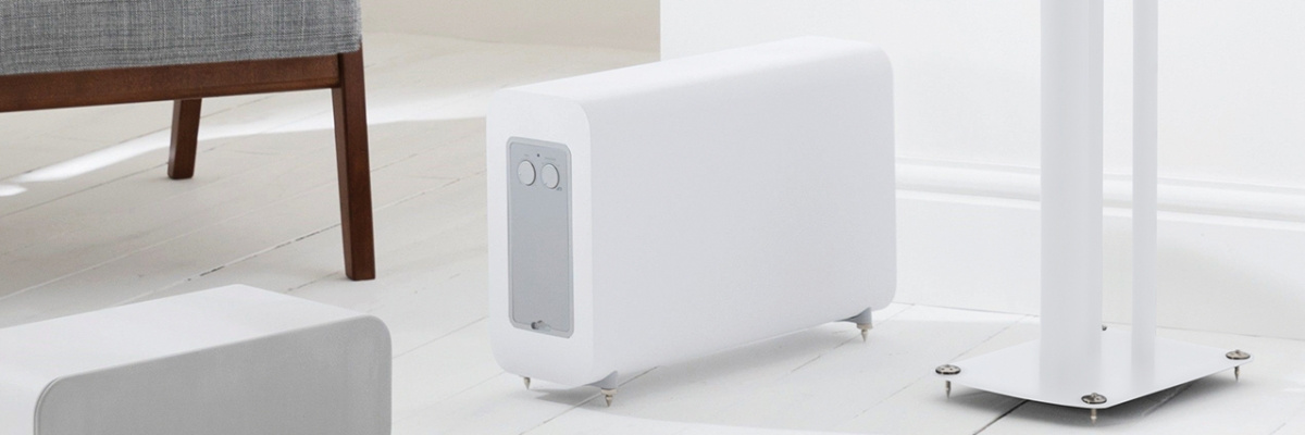 Q Acoustics 3060S kompakt aktiv baslåda, vit