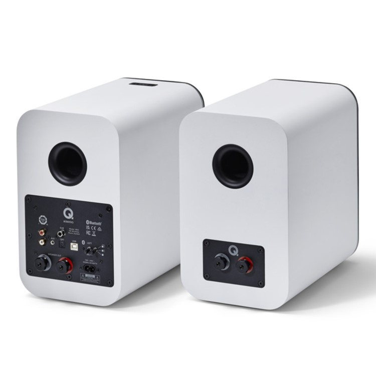 Q Acoustics M20 aktiva stereohögtalare med Bluetooth & DAC, vitt par
