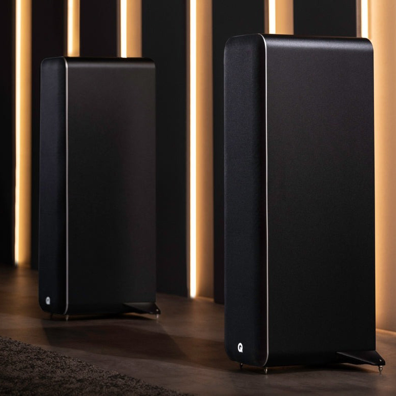 Q Acoustics M40 aktiva stereohögtalare med Bluetooth & DAC, svart par