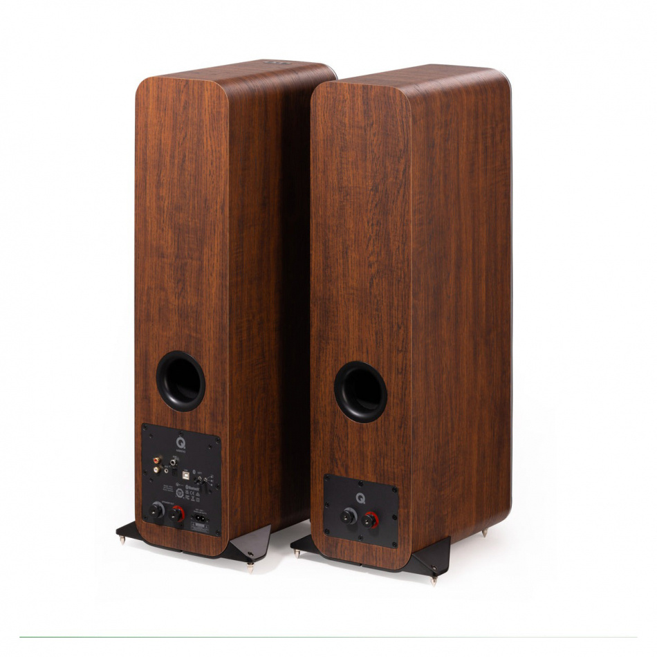 Q Acoustics M40 aktiva stereohögtalare med Bluetooth & DAC, valnöt par