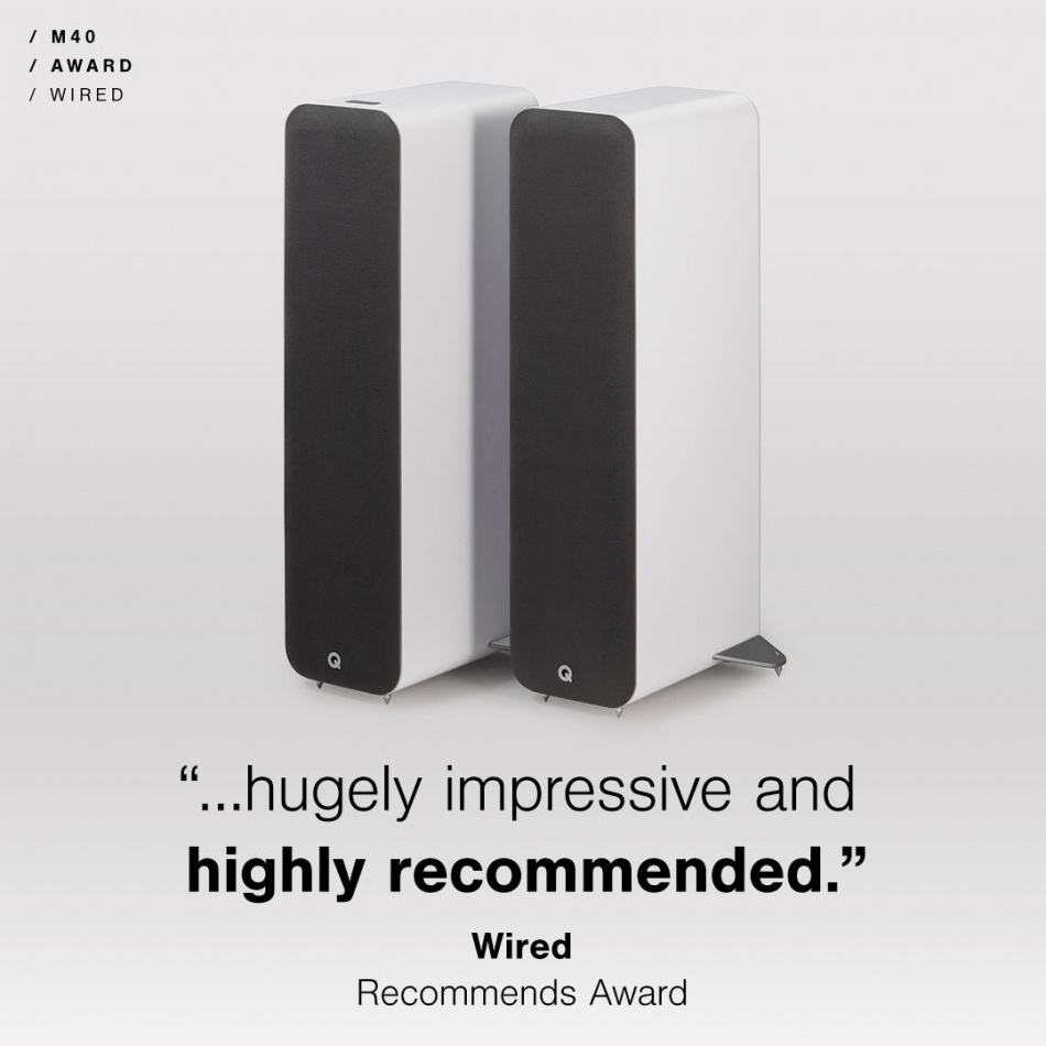 Q Acoustics M40 aktiva stereohögtalare med Bluetooth & DAC, valnöt par