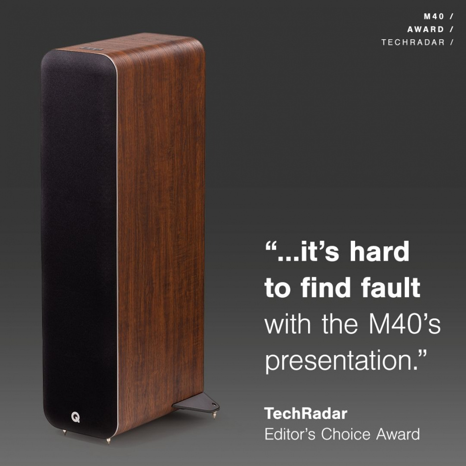 Q Acoustics M40 aktiva stereohögtalare med Bluetooth & DAC, vitt par