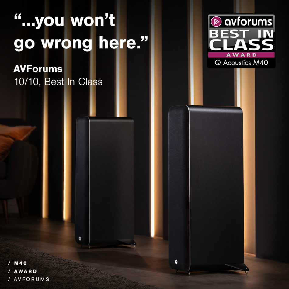 Q Acoustics M40 aktiva stereohögtalare med Bluetooth & DAC, vitt par