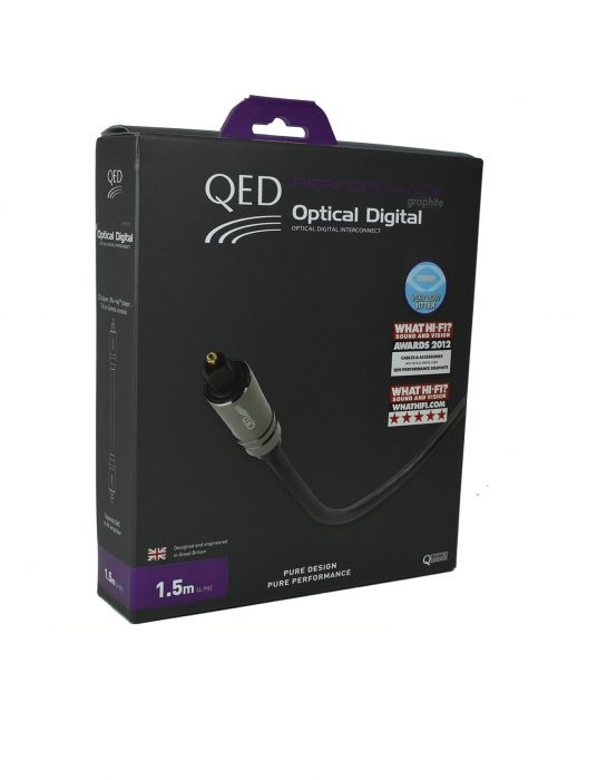 Qed Performance Optical Graphite, optisk ljudkabel Toslink