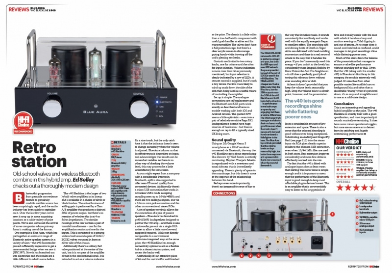 Blue Aura V40 förstärkare med Bluetooth & rör