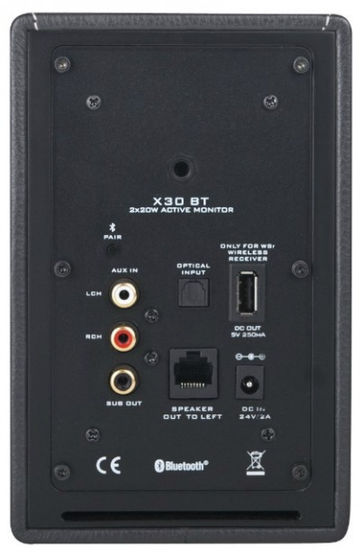 Blue Aura X30 aktiva högtalare, lädersvart par