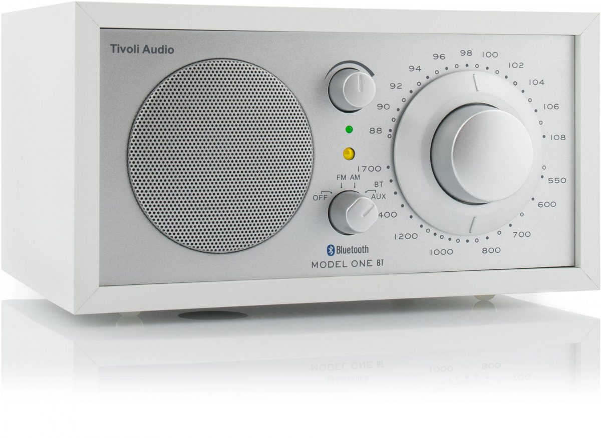 Tivoli Audio Model One BT, bordsradio med Bluetooth vit/silver