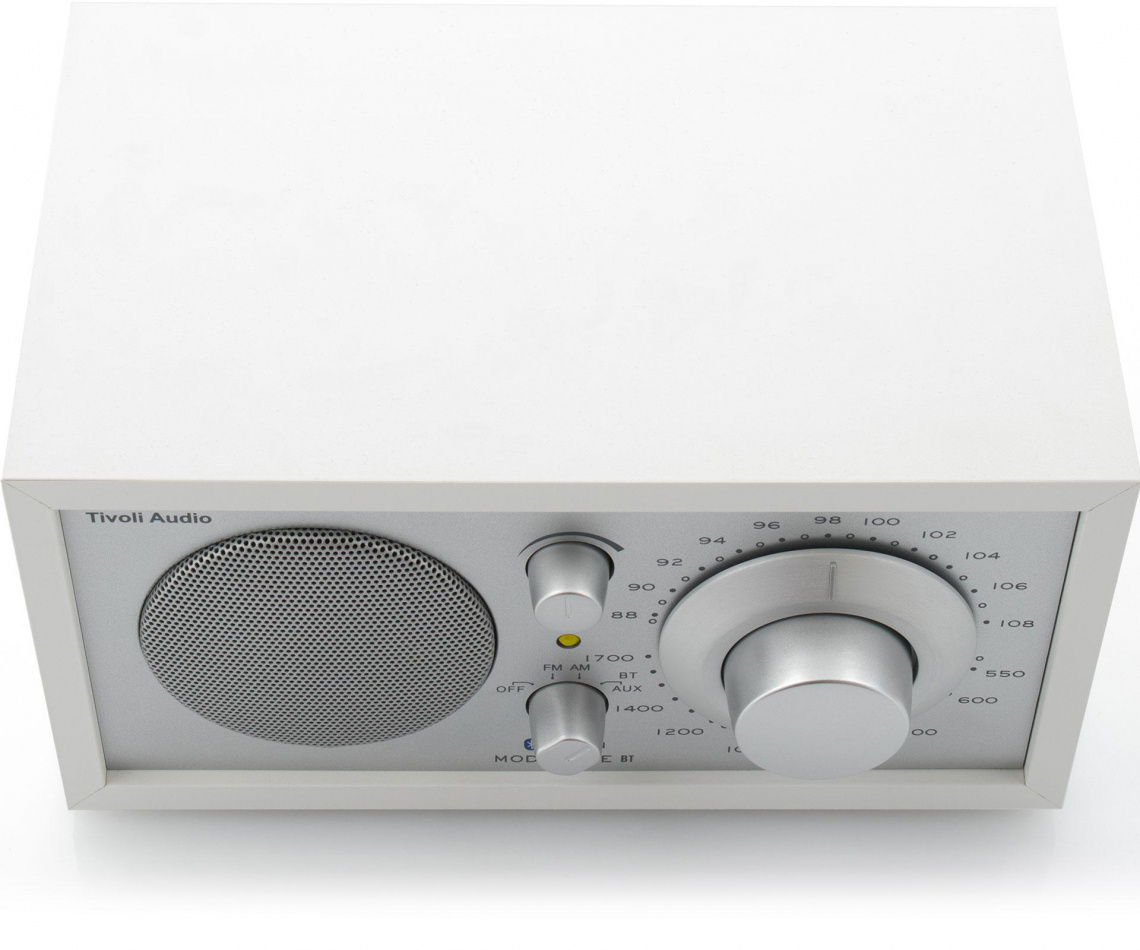 Tivoli Audio Model One BT, bordsradio med Bluetooth vit/silver