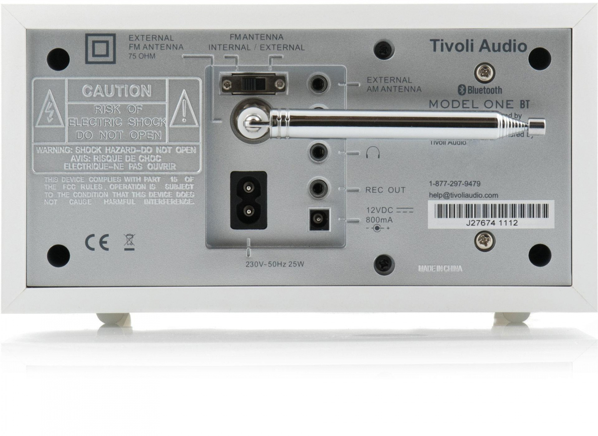 Tivoli Audio Model One BT, bordsradio med Bluetooth vit/silver